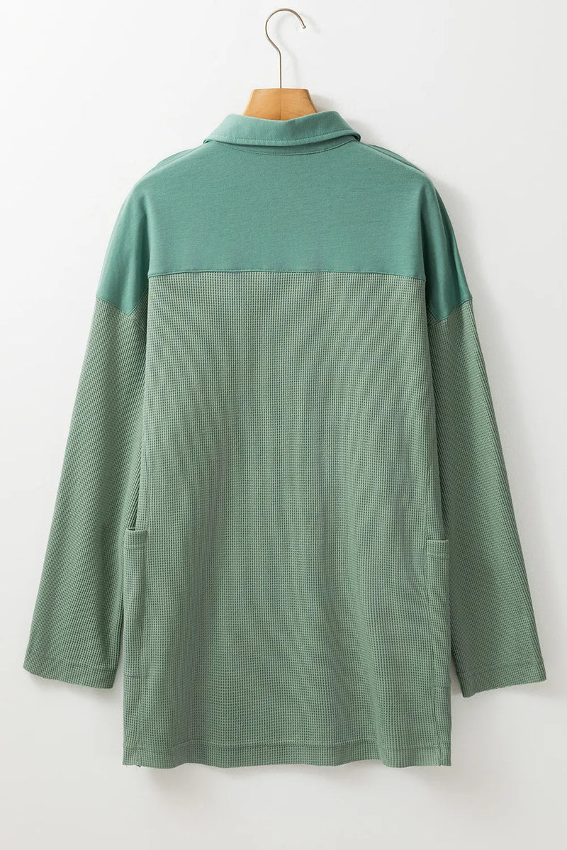 Lanie Half Button Long Sleeve Top