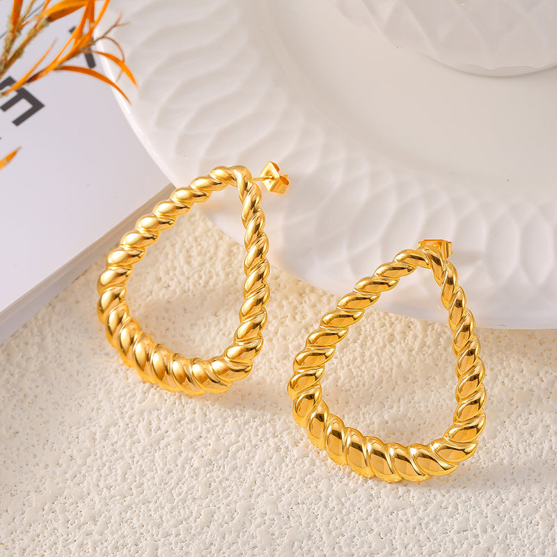 Lennie 18K Gold-Plated Twisted Earrings