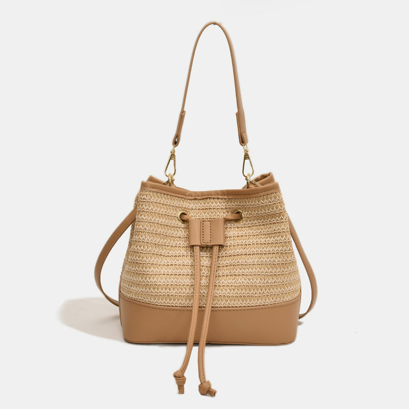 Noa Straw Braided Shoulder Bag