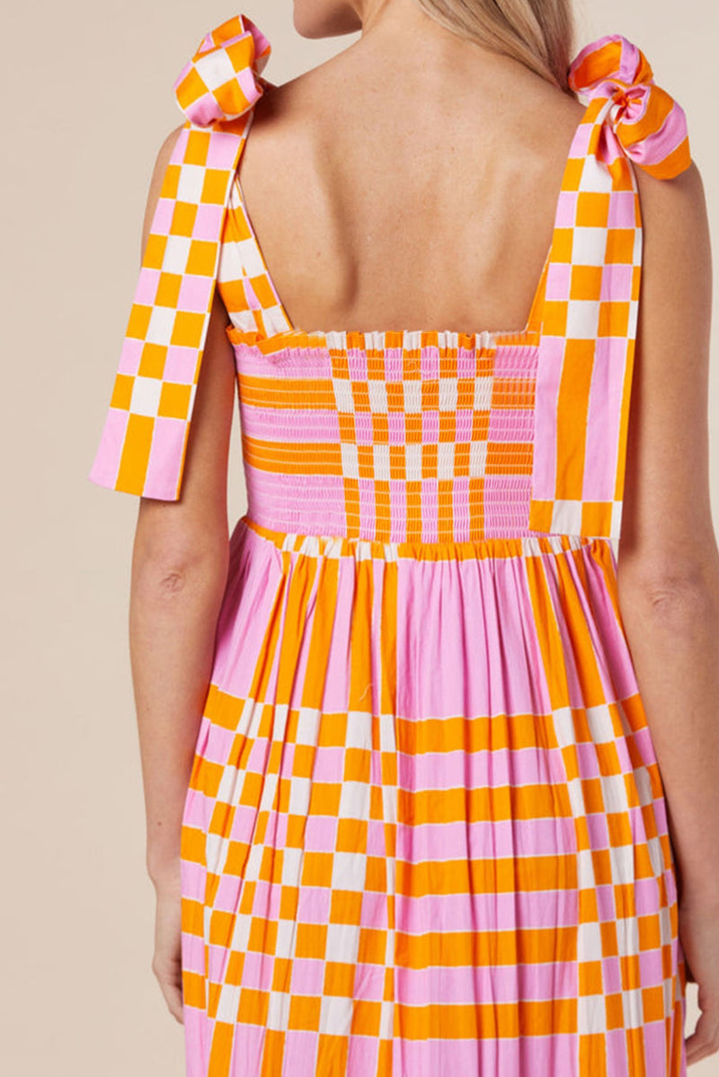 Kellen Color Block Tie Shoulder Dress