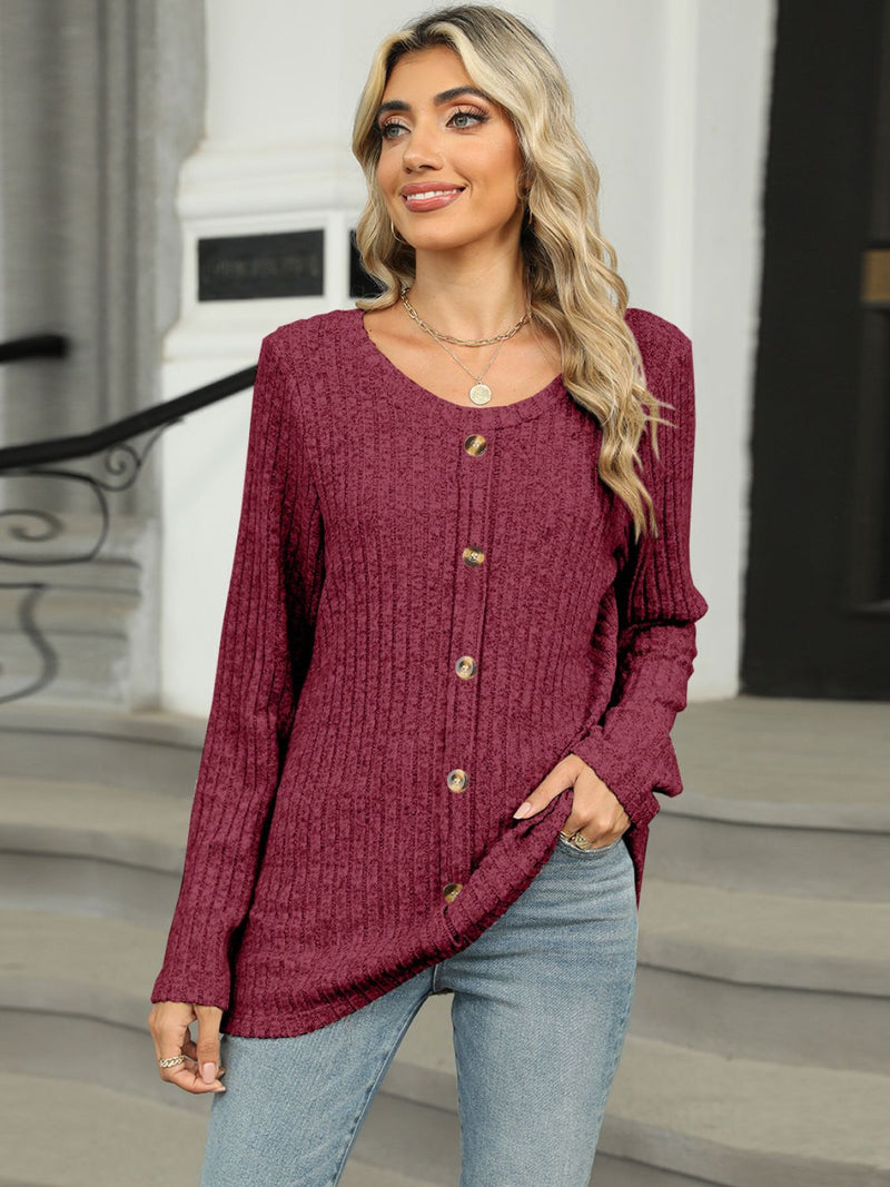 Wren Round Neck Long Sleeve T-Shirt