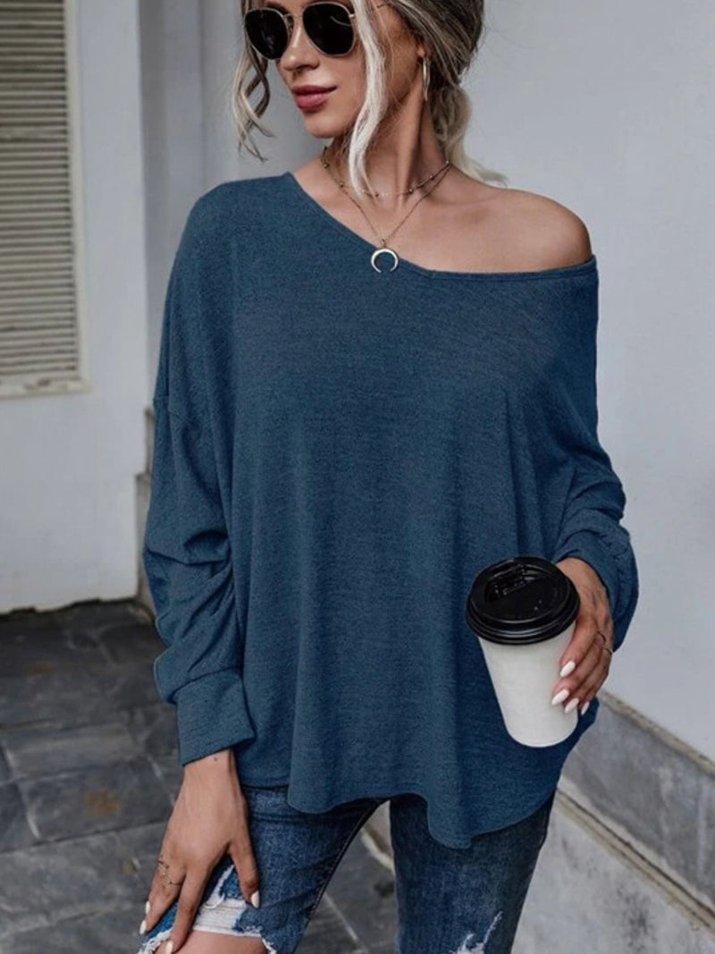 Charlie Full Size Double Tie Drop Shoulder Long Sleeve T-Shirt