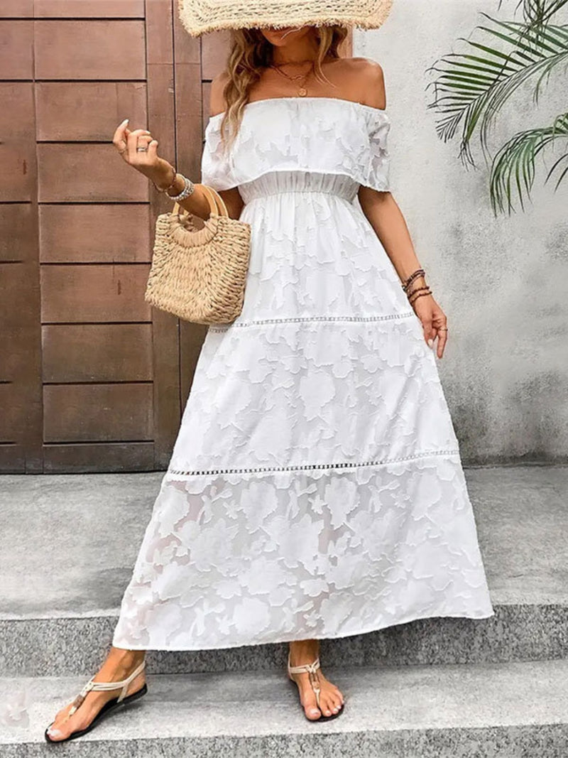 Hadlee Off-Shoulder Short Sleeve Maxi Dress