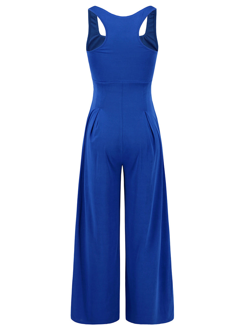 Joy Square Neck Wide Strap Jumpsuit