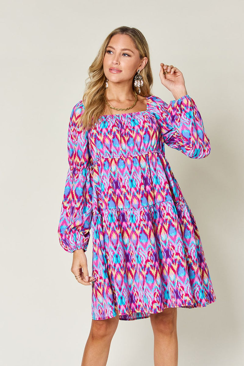 Juliette Full Size Printed Long Sleeve Dress