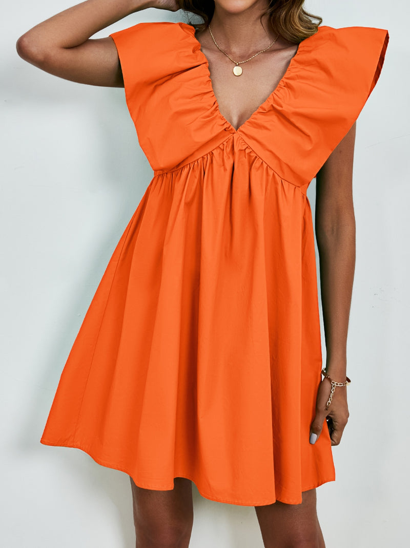 Felicia V-Neck Cap Sleeve Dress