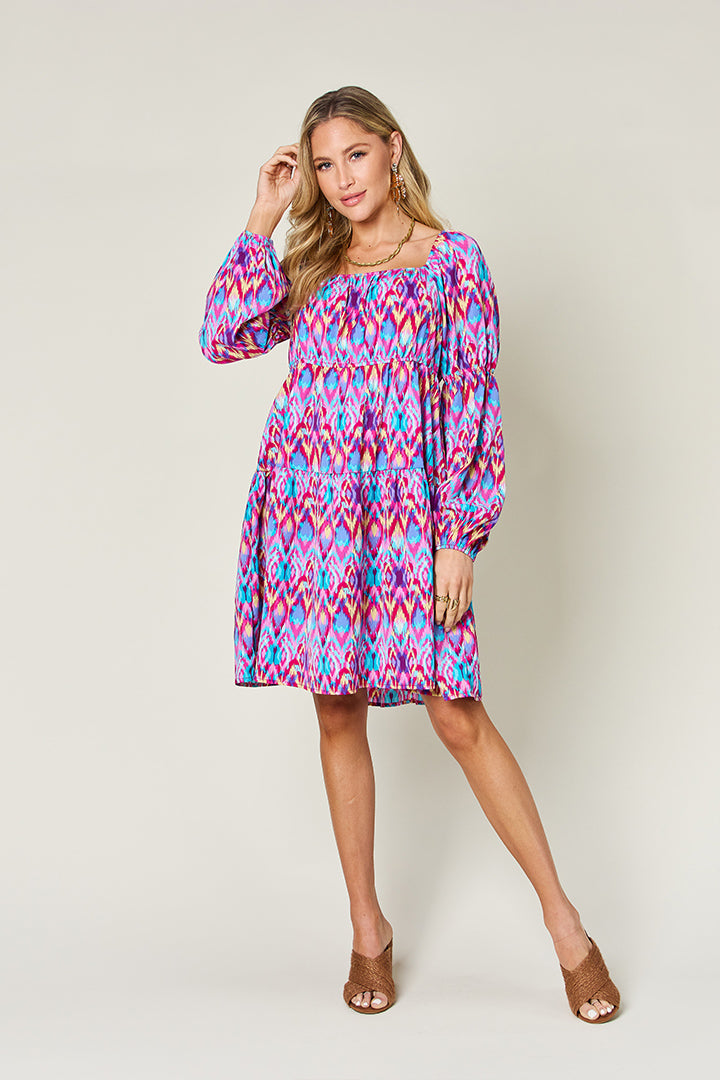 Juliette Full Size Printed Long Sleeve Dress