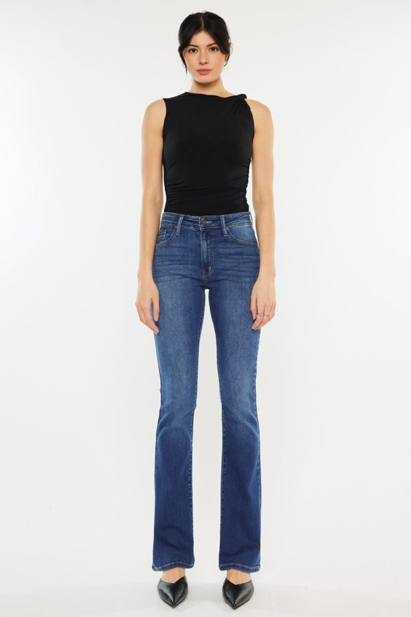 Carrie Kancan High Rise Slim Bootcut Jeans