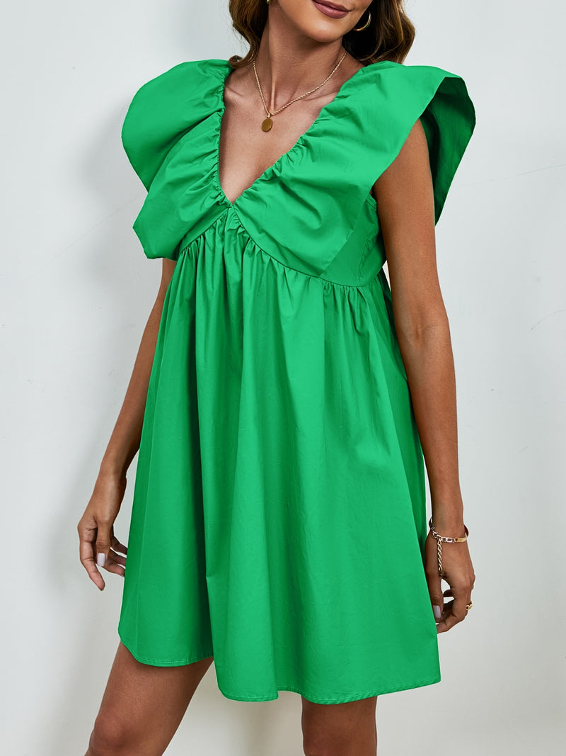 Felicia V-Neck Cap Sleeve Dress