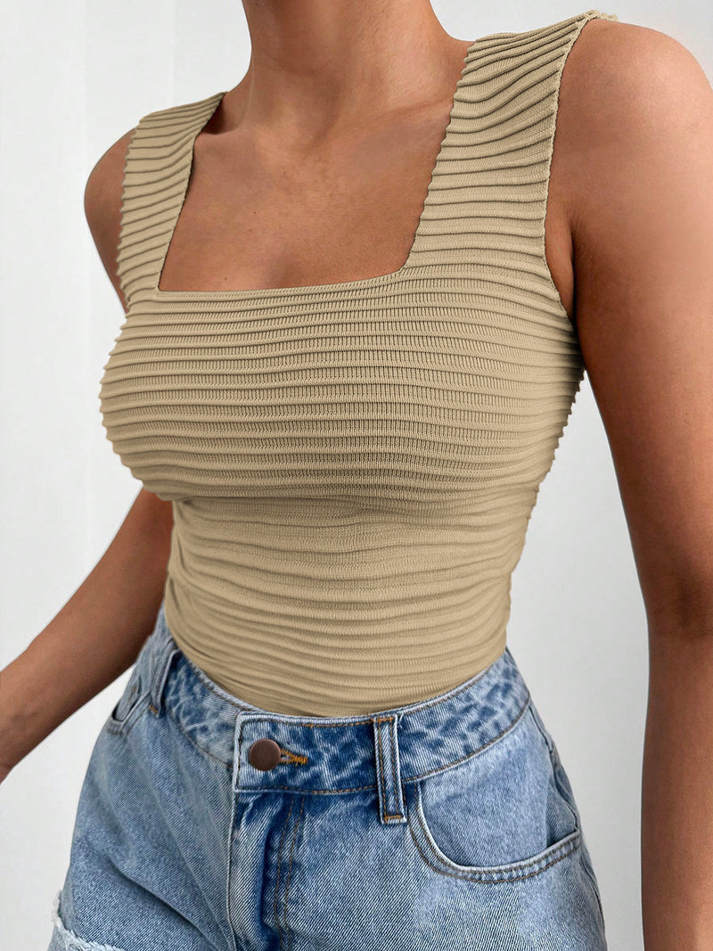 Serena Square Neck Wide Strap Tank