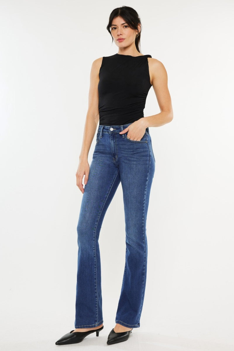 Carrie Kancan High Rise Slim Bootcut Jeans