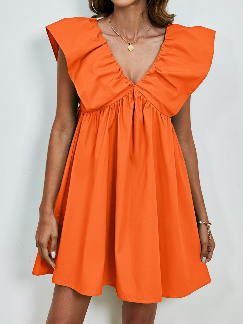 Felicia V-Neck Cap Sleeve Dress