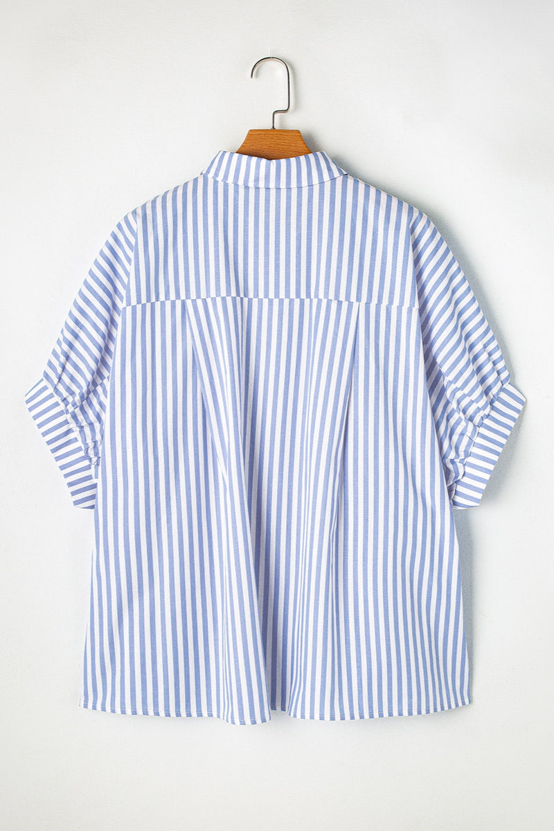 Fauna Striped Collared Neck Half Sleeve Shirt