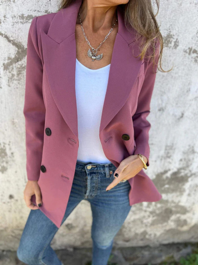 Kathleen Full Size Collared Neck Long Sleeve Blazer