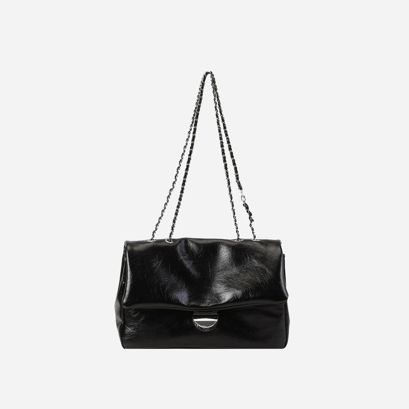 Lydia Textured Faux Leather Shoulder Bag