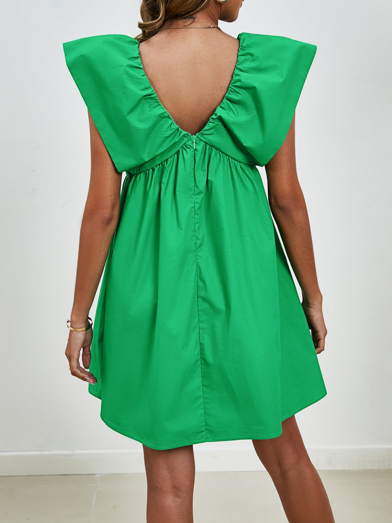 Felicia V-Neck Cap Sleeve Dress