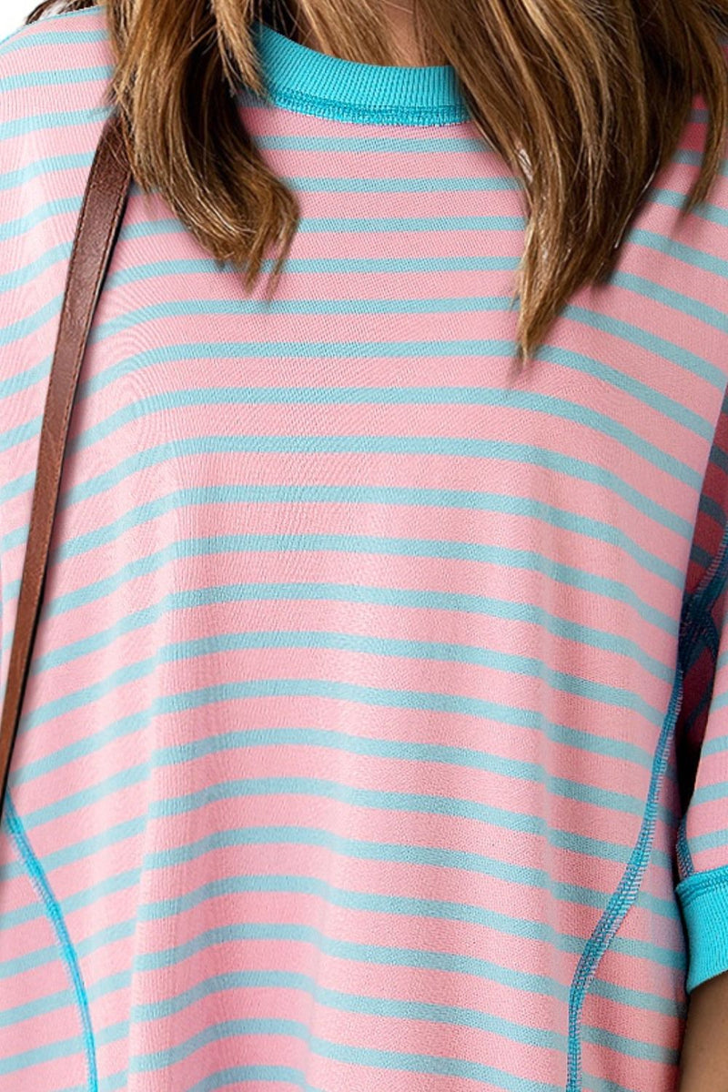 Calla Striped Round Neck Half Sleeve T-Shirt