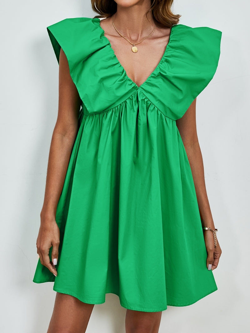 Felicia V-Neck Cap Sleeve Dress