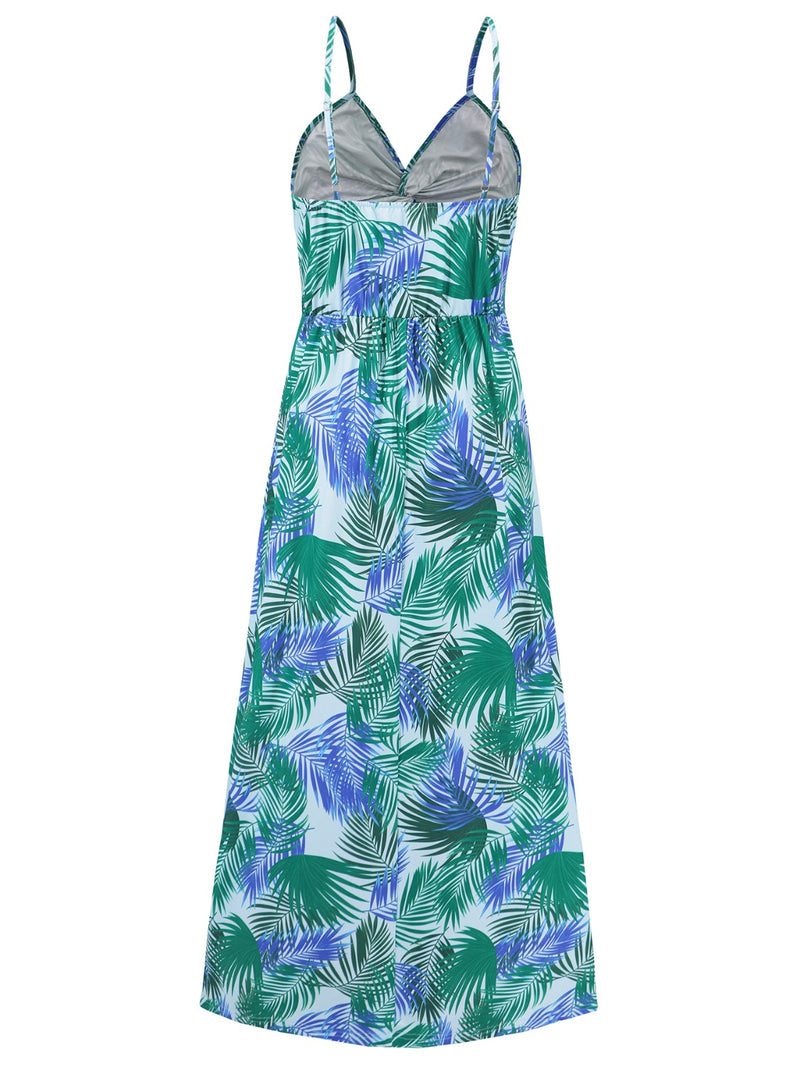 Siena Twisted Printed V-Neck Cami Dress