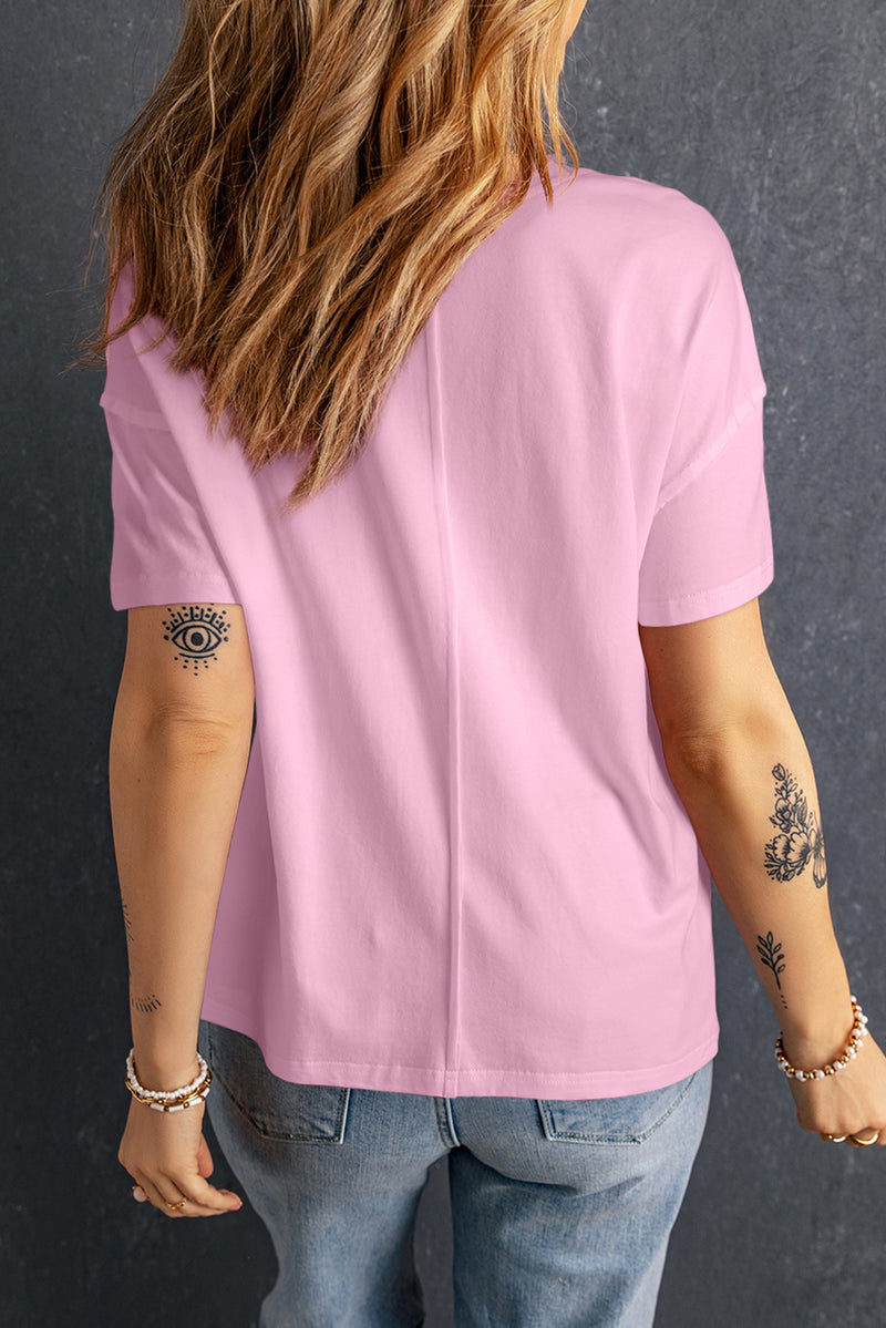 Betsy Star Round Neck Short Sleeve T-Shirt