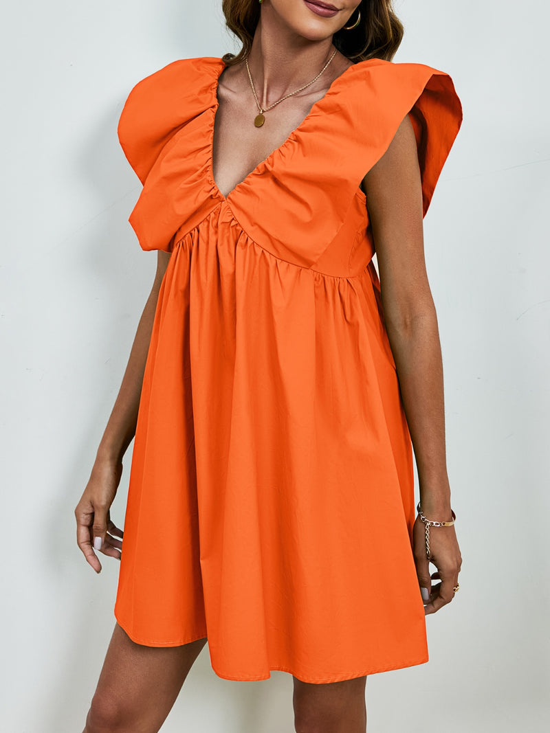 Felicia V-Neck Cap Sleeve Dress