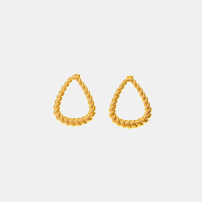 Lennie 18K Gold-Plated Twisted Earrings