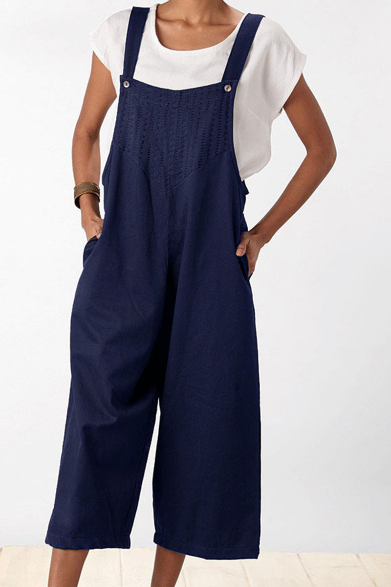 Ford Full Size Square Neck Wide Strap Jumpsuit