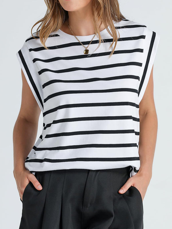 Maryam Striped Round Neck Tank