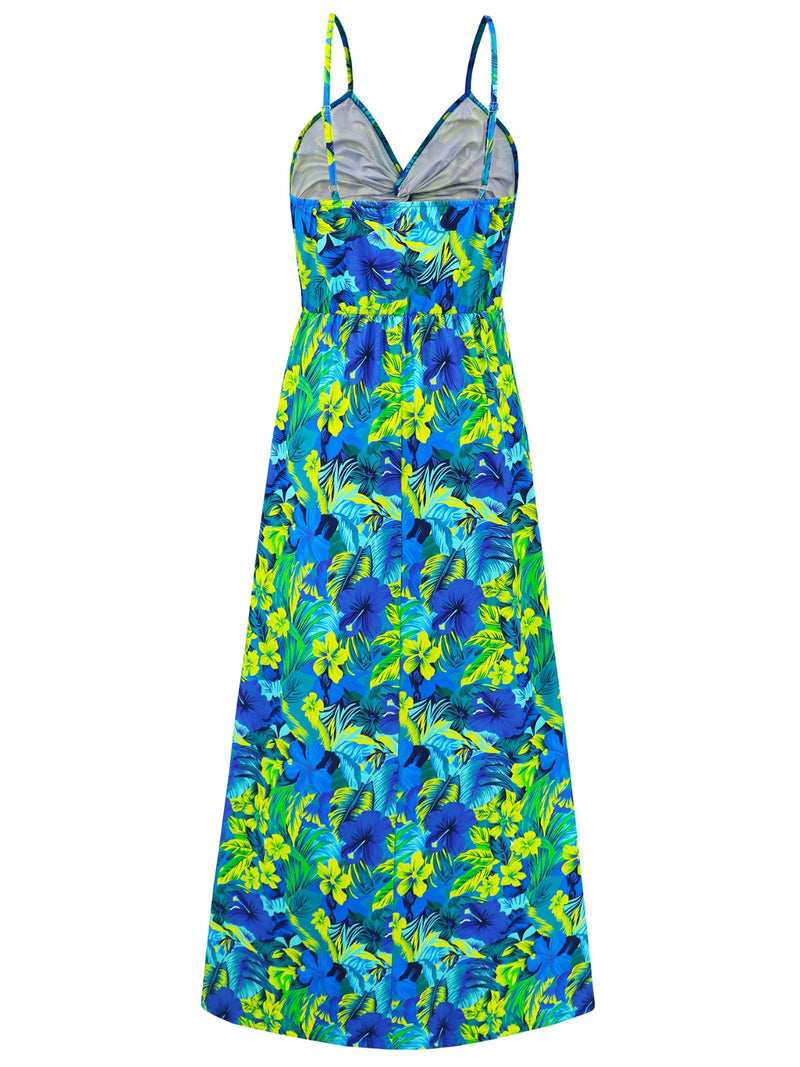 Siena Twisted Printed V-Neck Cami Dress