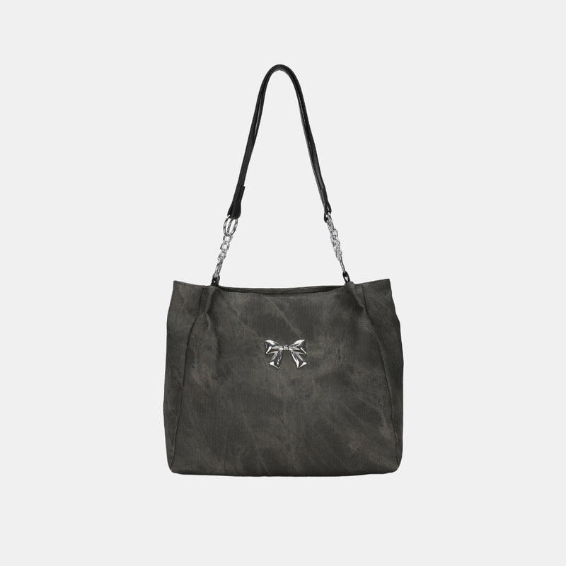 Ceri Bow Polyester Medium Tote Bag