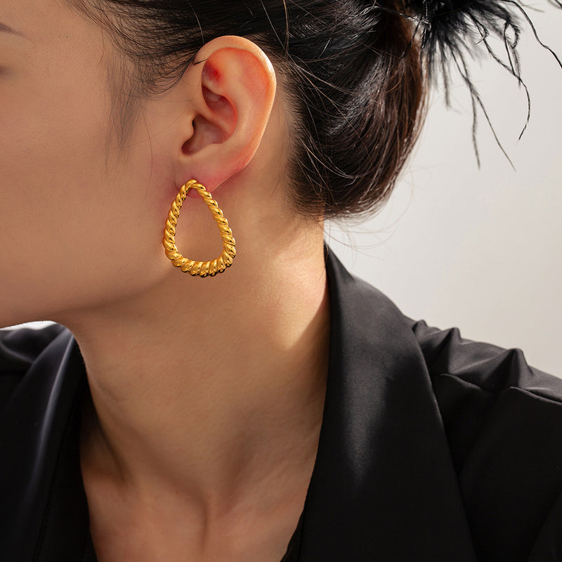 Lennie 18K Gold-Plated Twisted Earrings