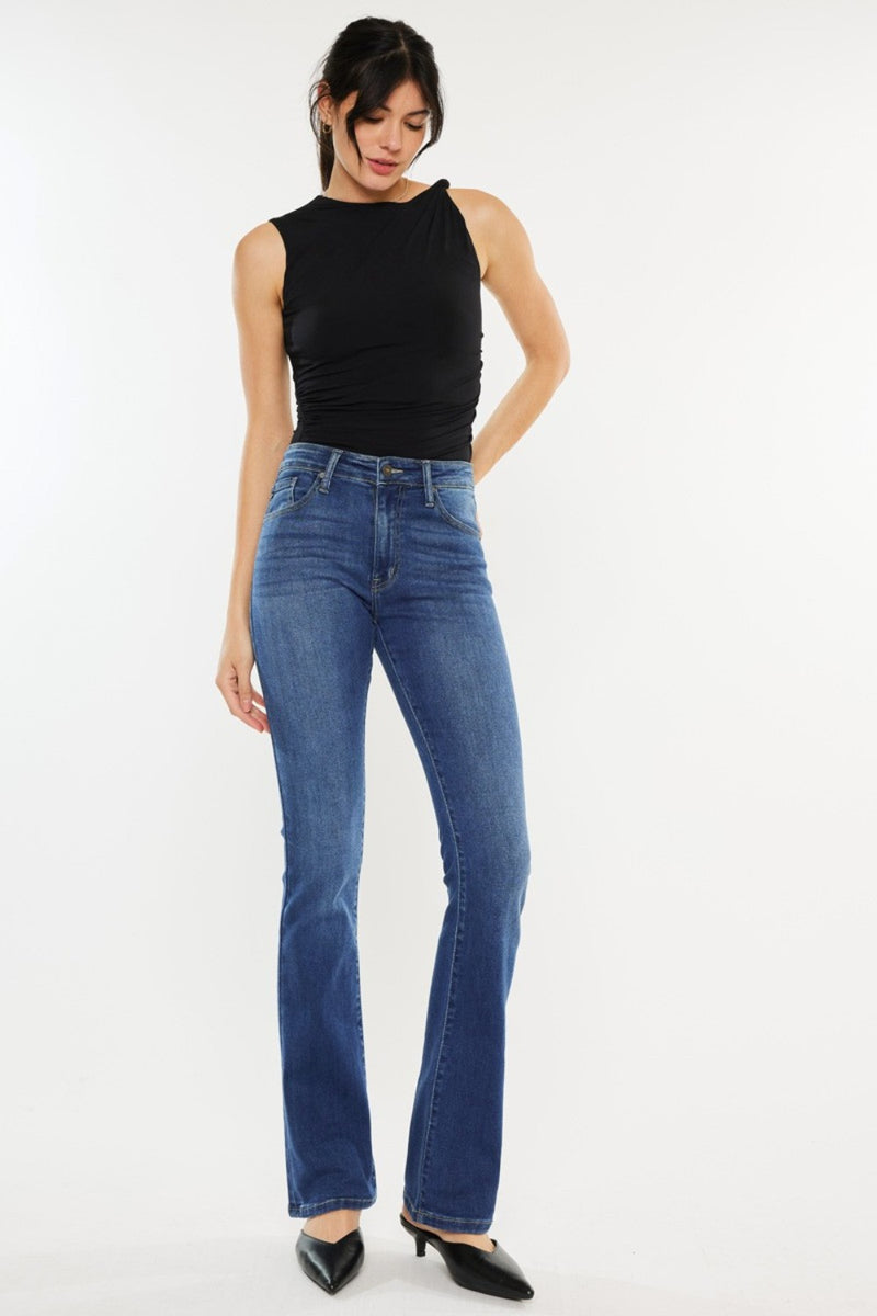 Carrie Kancan High Rise Slim Bootcut Jeans