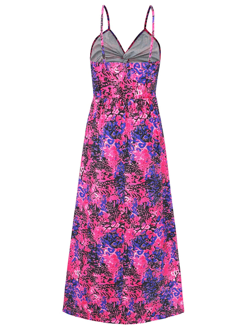 Siena Twisted Printed V-Neck Cami Dress