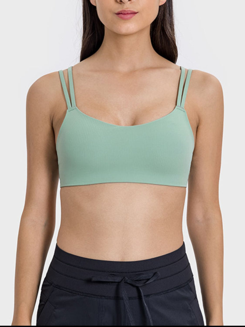 Julia Scoop Neck Double Strap Active Cami