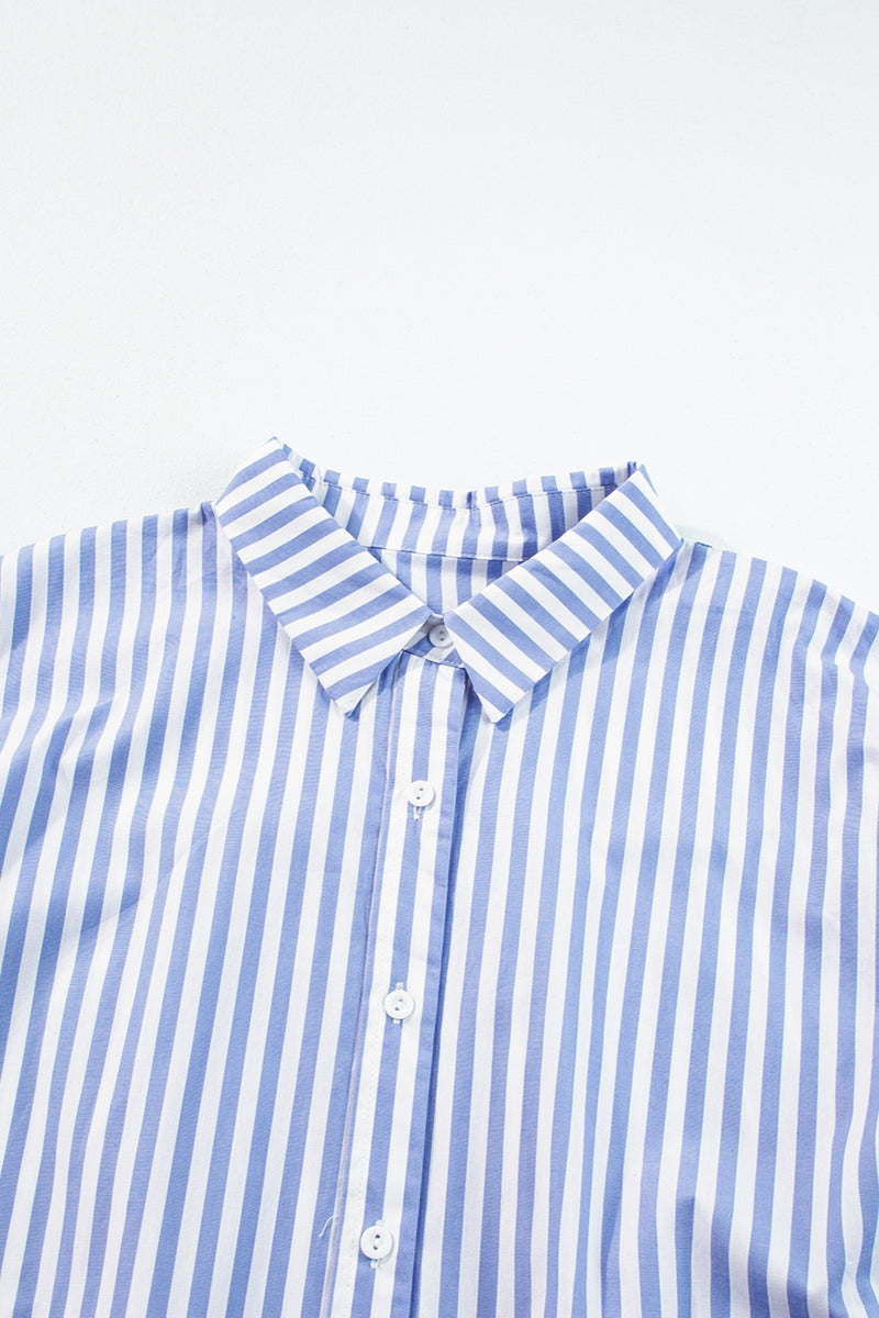 Fauna Striped Collared Neck Half Sleeve Shirt