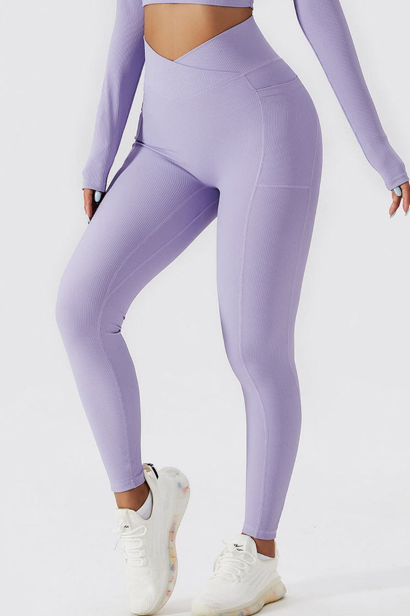 Frankie Basic Bae Crossover Waist Active Leggings