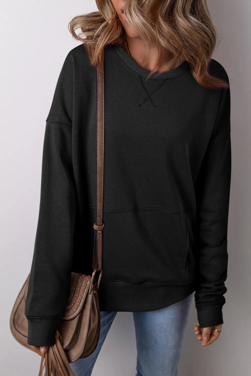 Marissa Round Neck Long Sleeve Sweatshirt