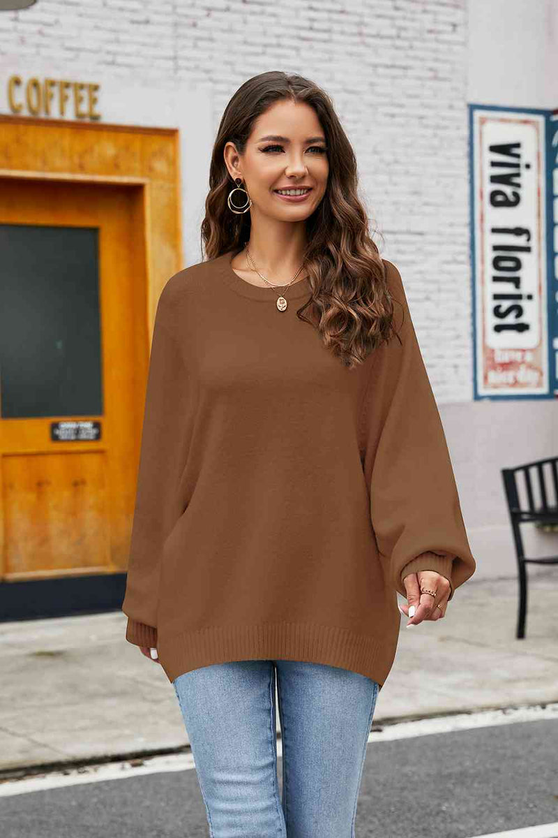 Mallie Round Neck Long Sleeve Sweater