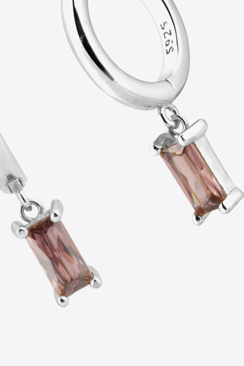 Adele Zircon Huggie Drop Earrings