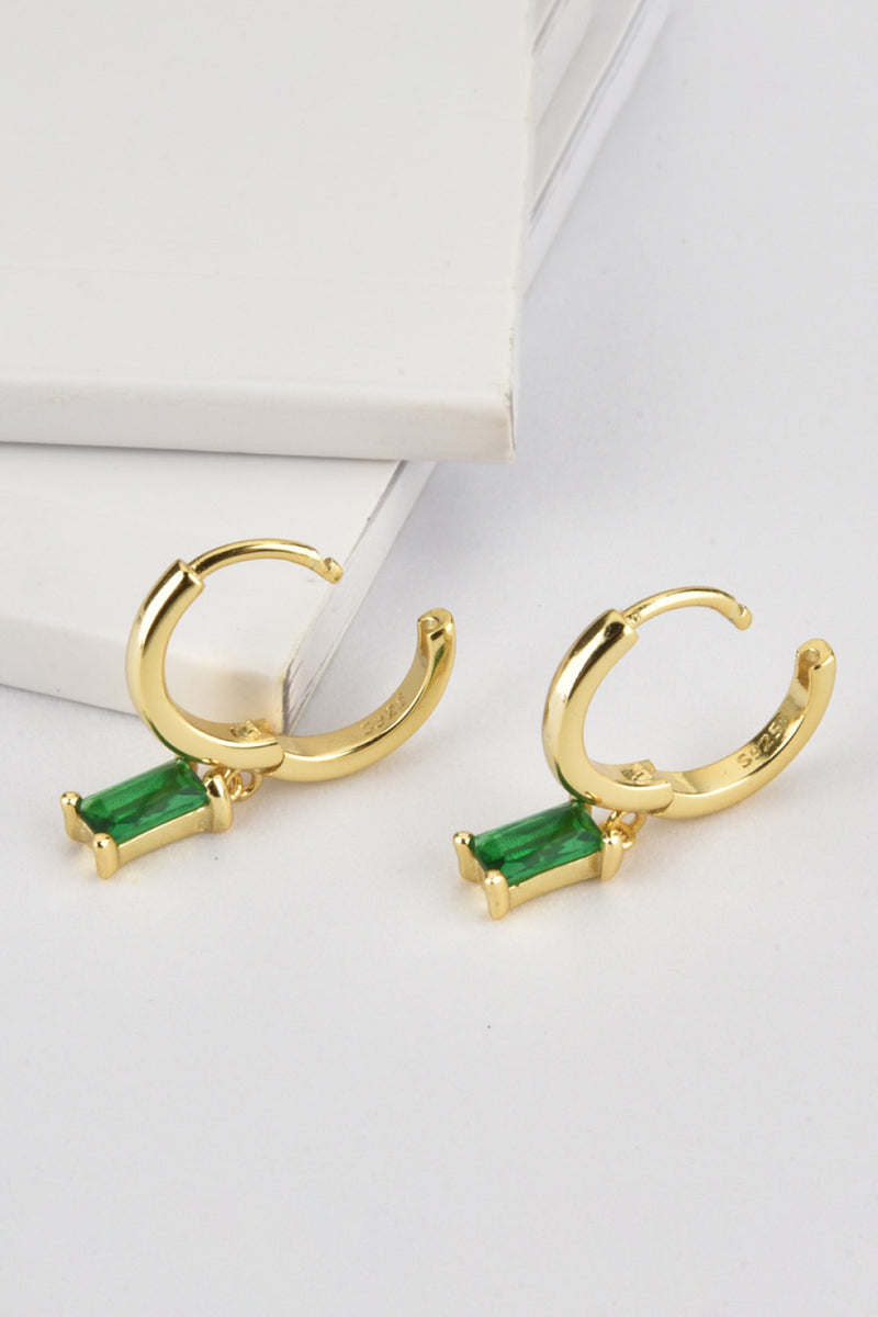 Adele Zircon Huggie Drop Earrings