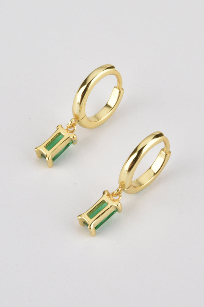 Adele Zircon Huggie Drop Earrings