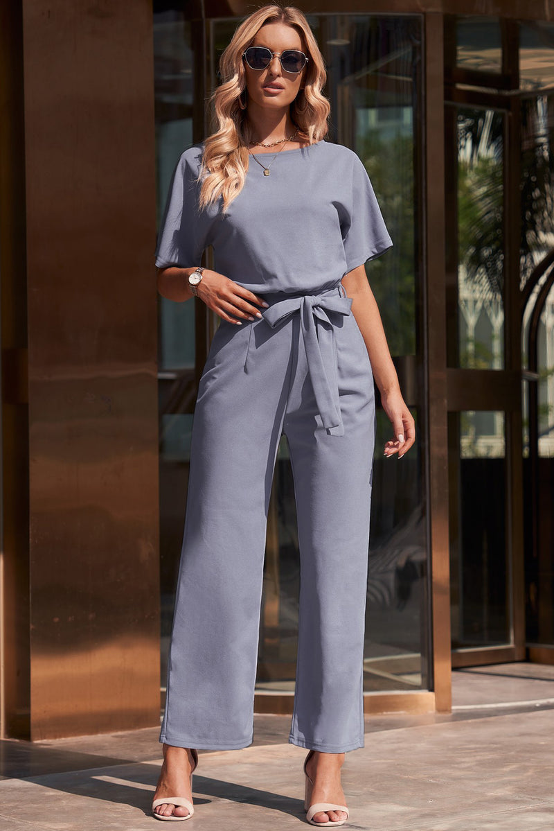 Felicity Tie Waist Straight Leg Jumpsuit