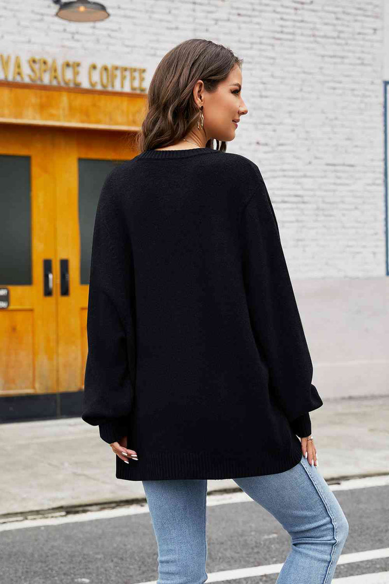 Mallie Round Neck Long Sleeve Sweater