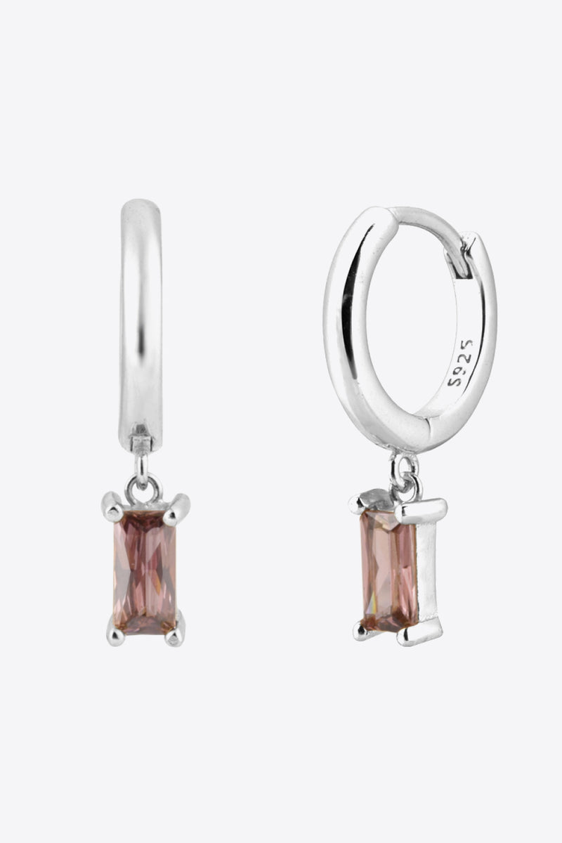 Adele Zircon Huggie Drop Earrings