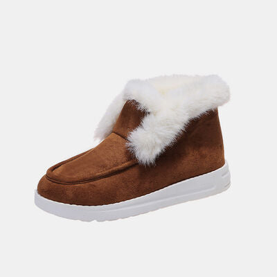 Milan Furry Suede Snow Boots