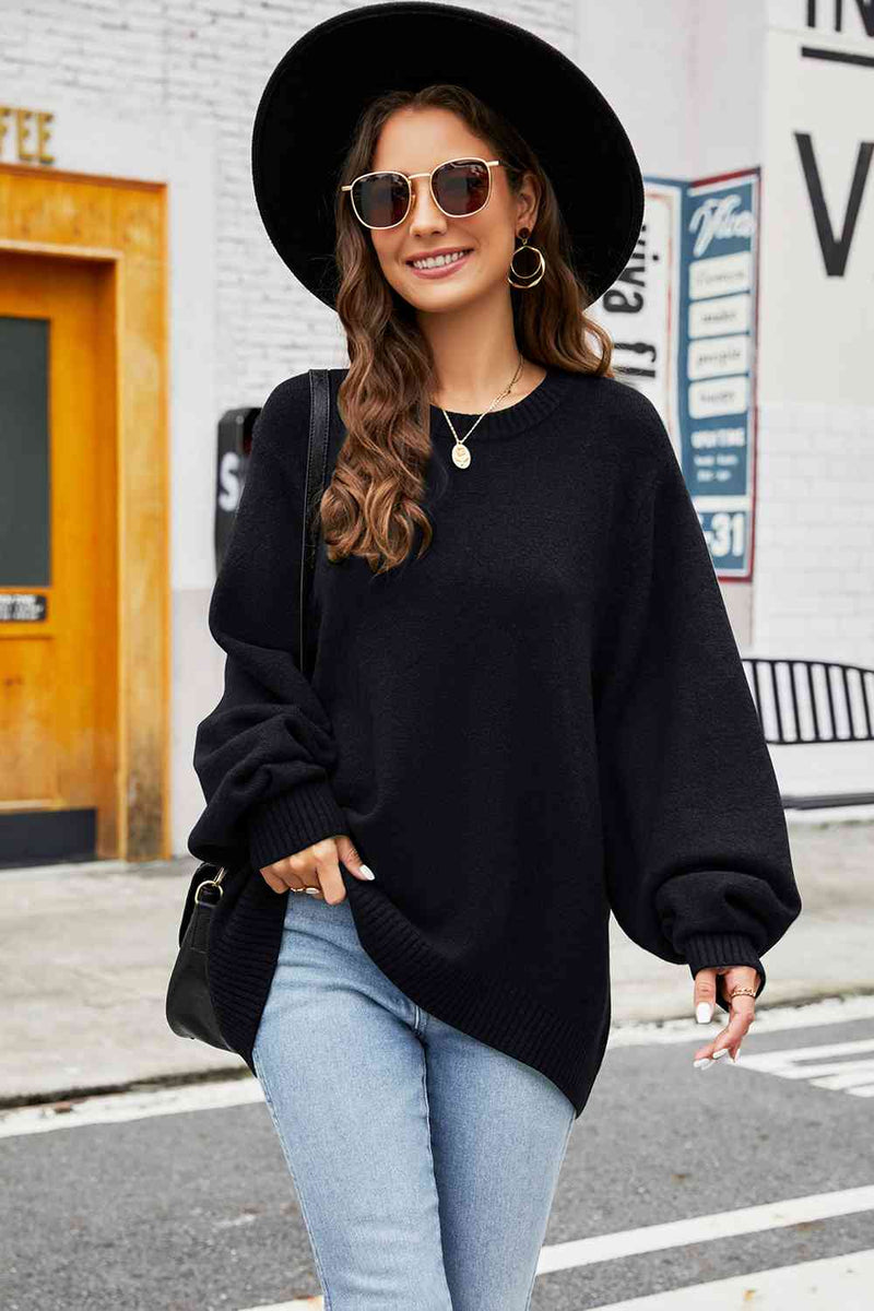 Mallie Round Neck Long Sleeve Sweater