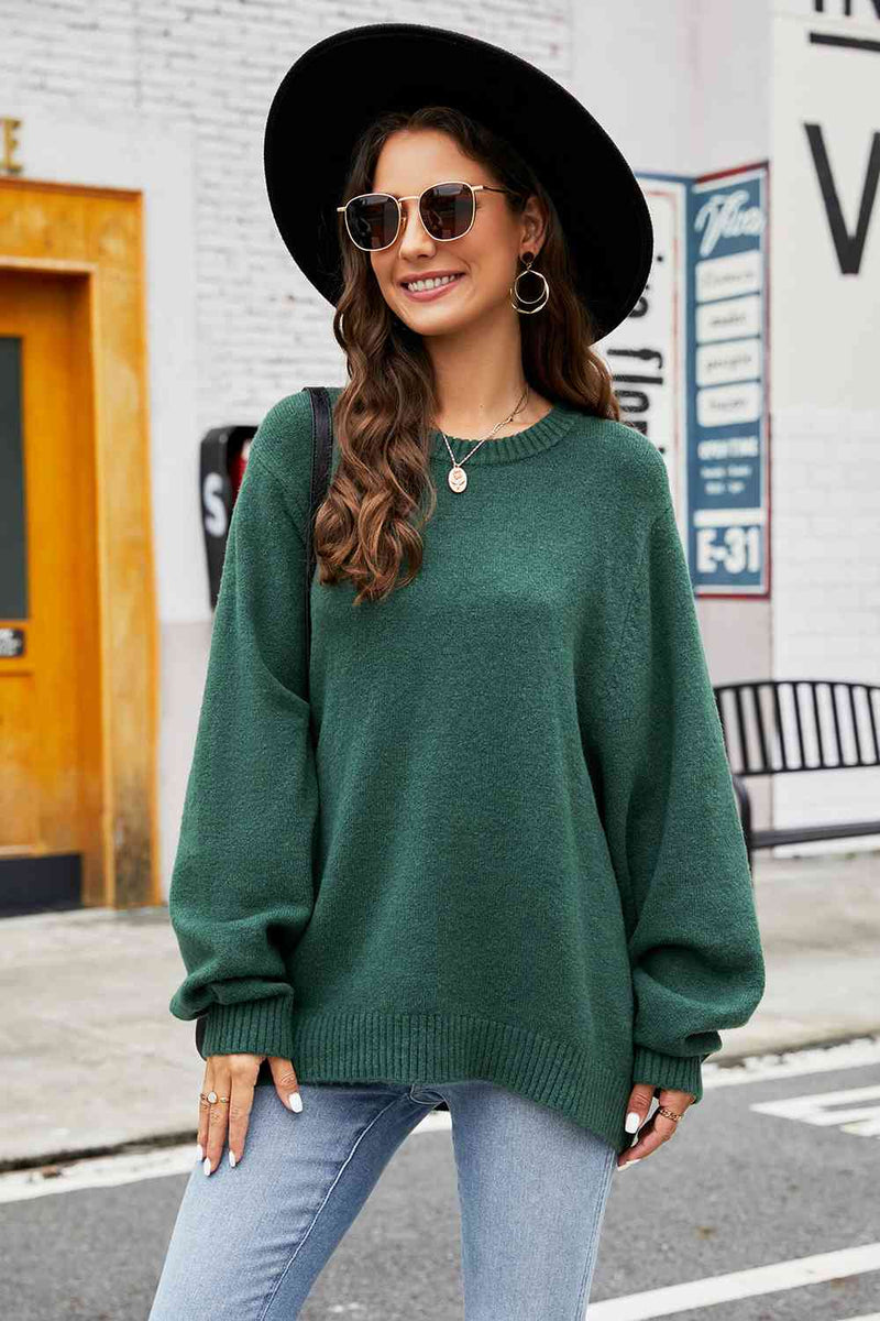 Mallie Round Neck Long Sleeve Sweater