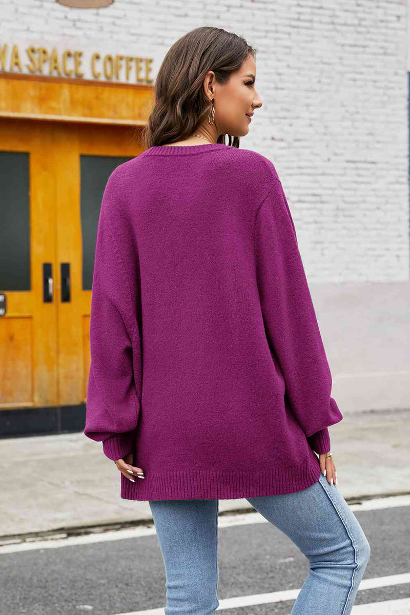 Mallie Round Neck Long Sleeve Sweater