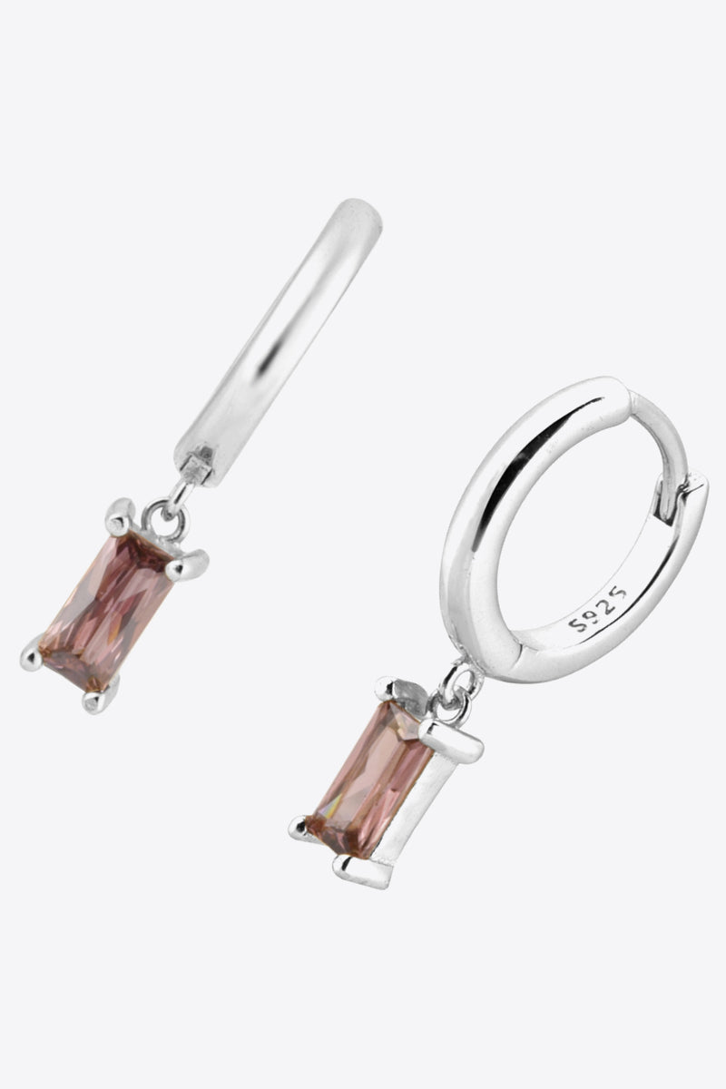 Adele Zircon Huggie Drop Earrings