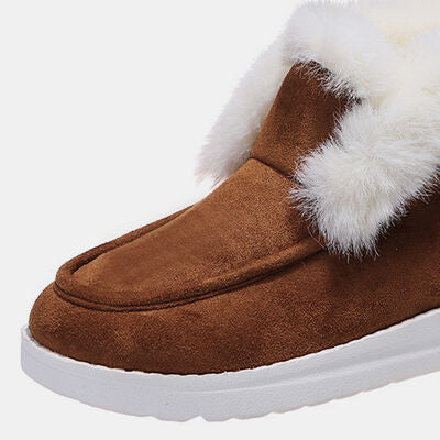 Milan Furry Suede Snow Boots